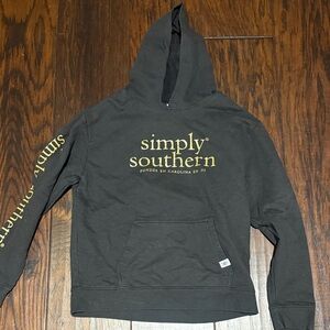 Simply Southern Black and Gold Girl’s Hoodie